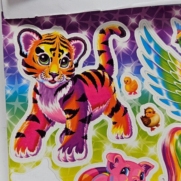 Lisa Frank Vintage Sticker Pad Paper Play Scenes Panda Unicorn Tiger Incomplete - Picture 8 of 15